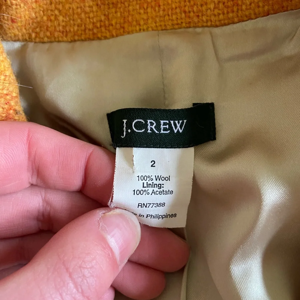 Vintage J Crew 100% Wool Blazer